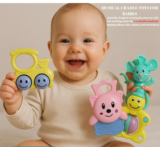 👶🧸 Baby Rattle Toy Set – 4 Pieces