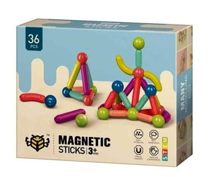 🧲🧸 Magnetic Sticks Building Blocks – 36 Pieces