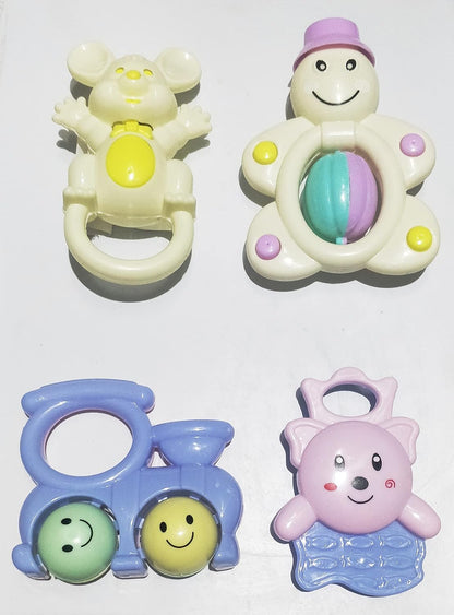 👶🧸 Baby Rattle Toy Set – 4 Pieces