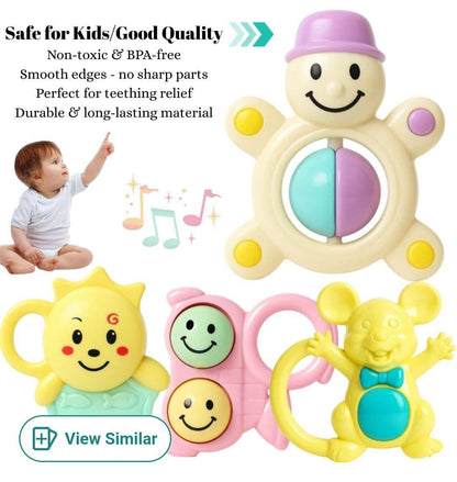 👶🧸 Baby Rattle Toy Set – 4 Pieces