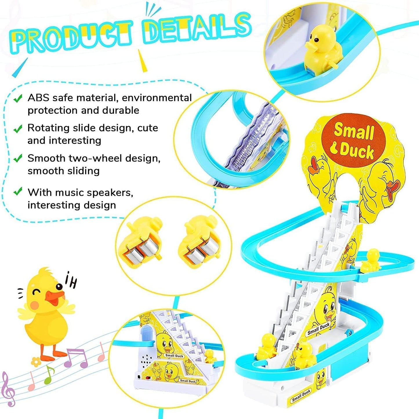 🦆🎶 Small Duck Climbing Stairs Toy