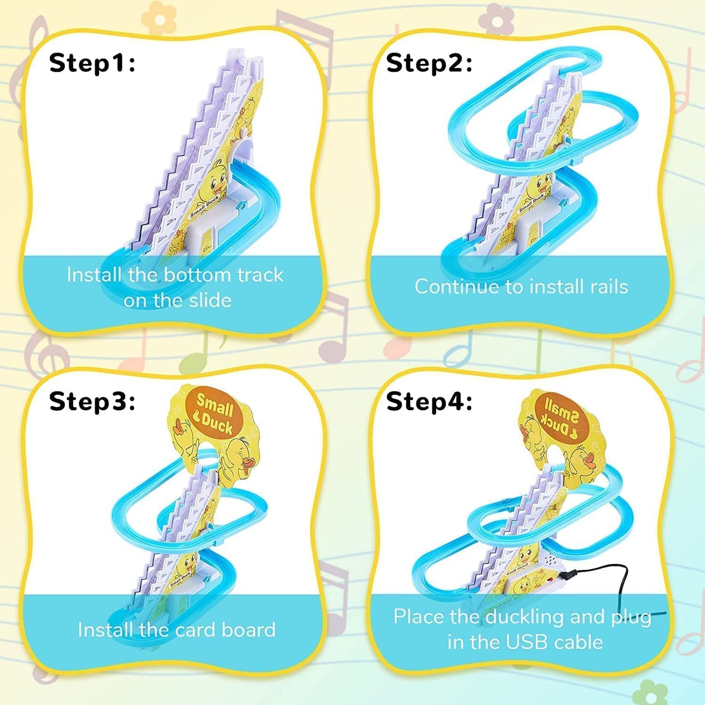 🦆🎶 Small Duck Climbing Stairs Toy