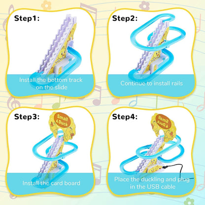 🦆🎶 Small Duck Climbing Stairs Toy