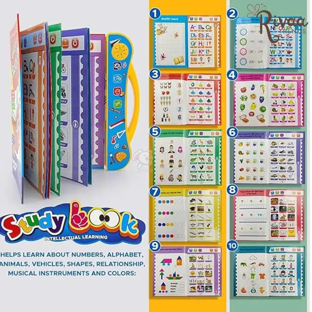 Intelligence Sound Book Learning Cards for Children, English Letters & Words Learning Book