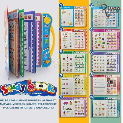 Intelligence Sound Book Learning Cards for Children, English Letters & Words Learning Book