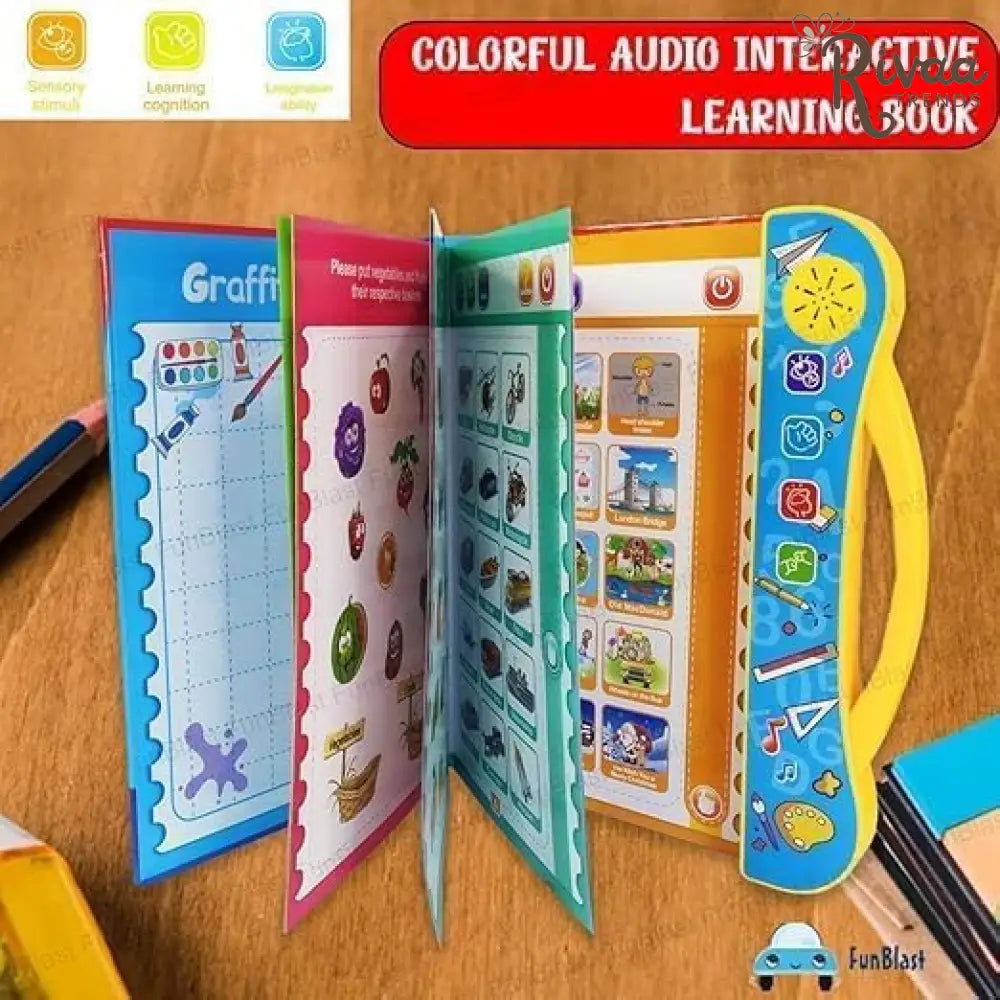 Intelligence Sound Book Learning Cards for Children, English Letters & Words Learning Book