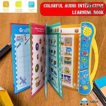 Intelligence Sound Book Learning Cards for Children, English Letters & Words Learning Book