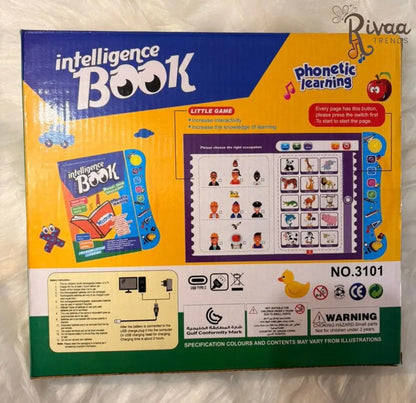 Intelligence Sound Book Learning Cards for Children, English Letters & Words Learning Book