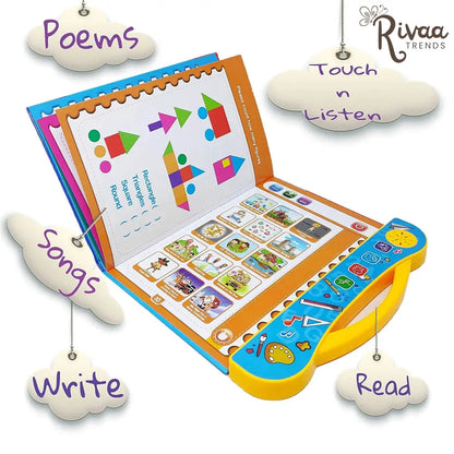 Intelligence Sound Book Learning Cards for Children, English Letters & Words Learning Book