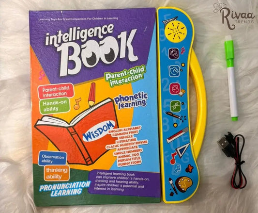 Intelligence Sound Book Learning Cards for Children, English Letters & Words Learning Book